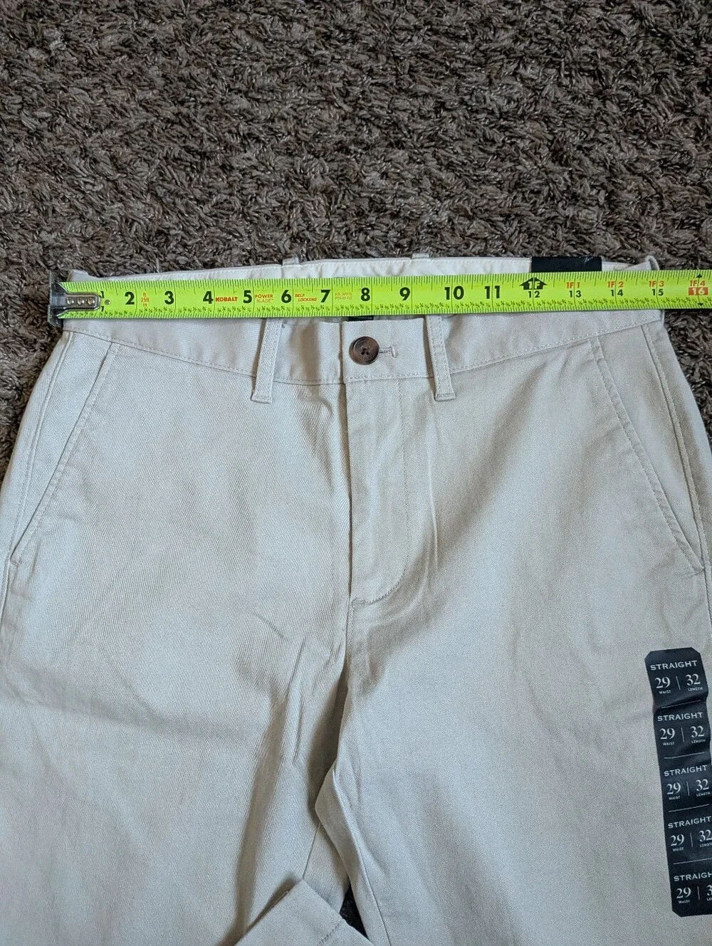 NWT J.Crew Stone Beige Cotton Straight Leg Flex Chino Pants Men's 29W 32L
